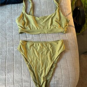 MOVING SALE AERIE BATHING SUIT SET MATCHA GREEN